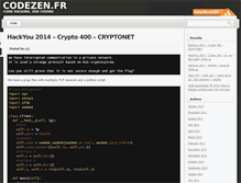 Tablet Screenshot of codezen.fr